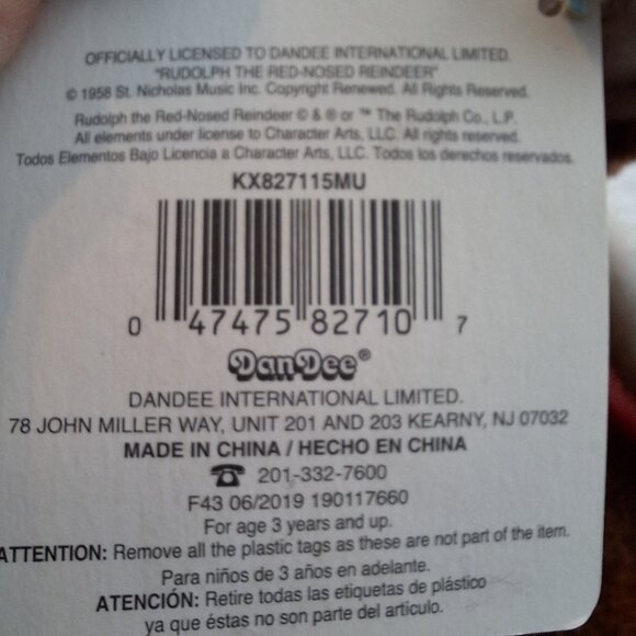 Rudolph With Peek-A-Boo Dan Dee Motion Light and Sound Christmas Plush See Video - Picture 9 of 10